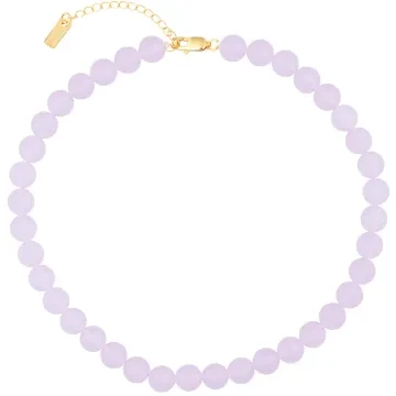 House of Vincent Halskæde til Dame udført i 925 Sterling Sølv i en flot Guld, Lilla farve