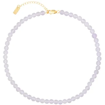 House of Vincent Halskæde til Dame udført i 925 Sterling Sølv i en flot Guld, Lilla farve