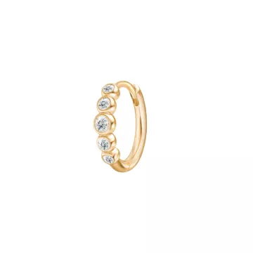 Julie Sandlau Ørering Single til Dame udført i Guld i en flot Guld farve