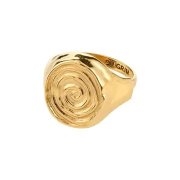 Pilgrim Ring til Herre, Dame udf&oslash;rt i Messing i en flot Guld farve