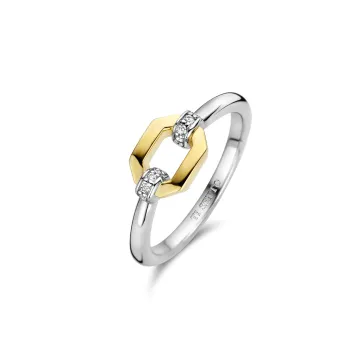 Ti Sento Ring til Dame udført i 925 Sterling Sølv, Guld i en flot Guld, Sølv farve