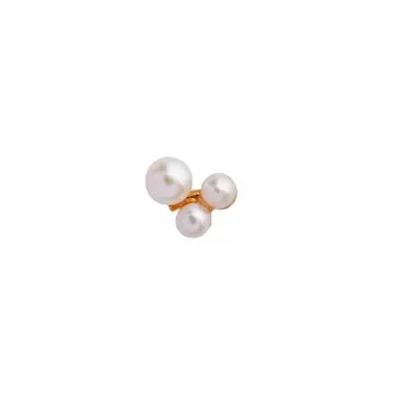 STINE A Jewelry Ørering Single til Dame udført i 925 Sterling Sølv i en flot Guld, Hvid farve