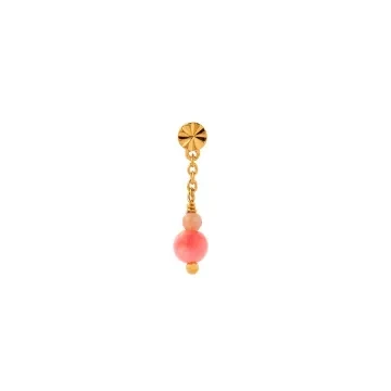 STINE A Jewelry Ørering Single til Dame udført i 925 Sterling Sølv i en flot Guld, Lyserød farve