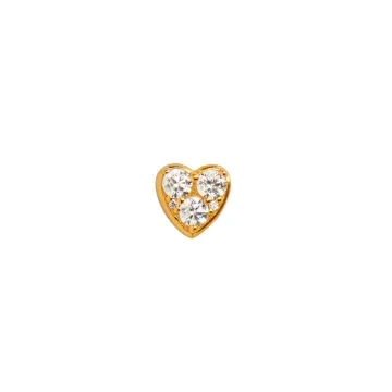 STINE A Jewelry Ørering Single til Dame udført i 925 Sterling Sølv i en flot Guld farve