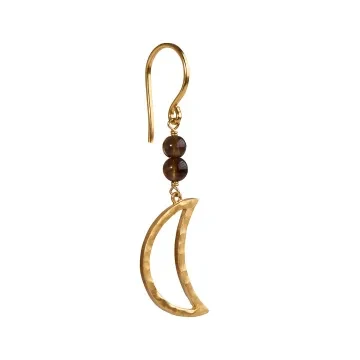 STINE A Jewelry Ørering Single til Dame udført i 925 Sterling Sølv i en flot Brun, Guld farve