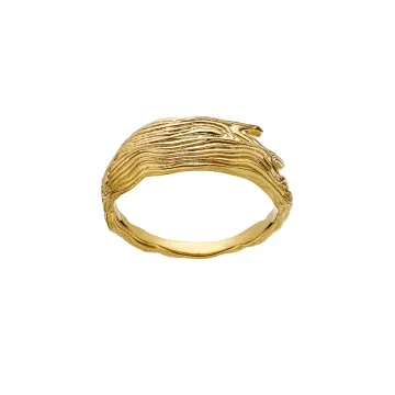 Maanesten Ring til Dame udført i 925 Sterling Sølv i en flot Guld farve