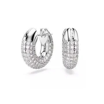 Swarovski Øreringe til Dame udført i Rustfrit stål, Sten i en flot Sølv farve