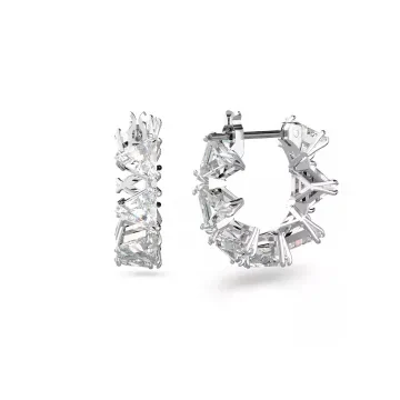 Swarovski Øreringe til Dame udført i Rustfrit stål, Sten i en flot Sølv farve