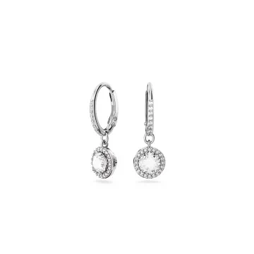 Swarovski Øreringe til Dame udført i Rustfrit stål i en flot Sølv farve