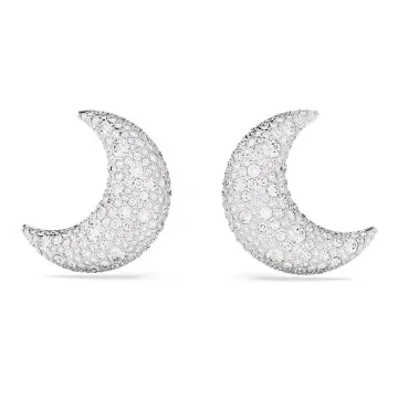 Swarovski Øreringe til Dame udført i Rustfrit stål i en flot Sølv farve