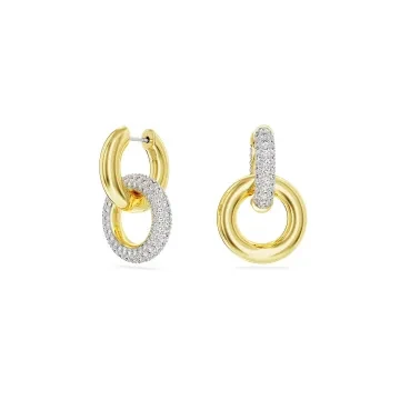 Swarovski Øreringe til Dame udført i Rustfrit stål, Sten i en flot Guld farve