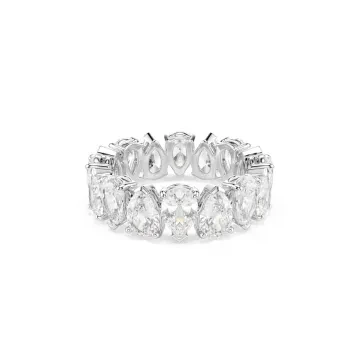 Swarovski Ring til Dame udført i Rustfrit stål i en flot Sølv farve