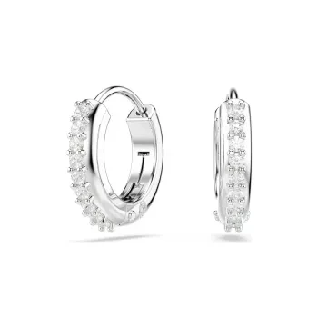 Swarovski Øreringe til Dame udført i Rustfrit stål, Sten i en flot Sølv farve