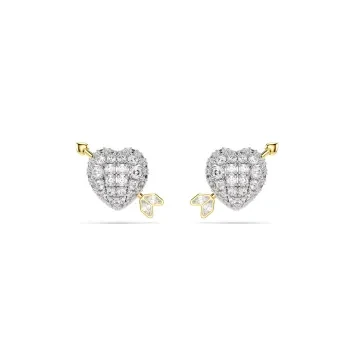 Swarovski Øreringe til Dame udført i Rustfrit stål i en flot Guld, Sølv farve