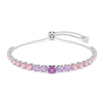 Swarovski Armbånd til Dame udført i  i en flot Lilla, Sølv farve