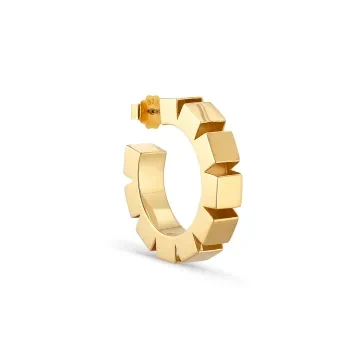 Jane Kønig Ørering Single til Dame udført i 925 Sterling Sølv, Guld i en flot Guld farve