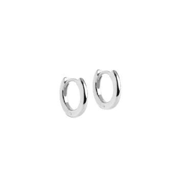 Enamel Øreringe til Dame udført i 925 Sterling Sølv i en flot Sølv farve