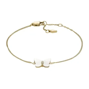 Fossil Armbånd til Dame udført i Perle i en flot Guld farve