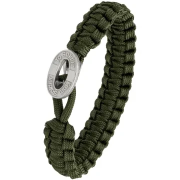 From Soldier To Soldier Armbånd til Herre udført i 925 Sterling Sølv, Nylon i en flot Sølv farve