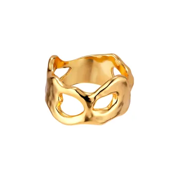 Jane Kønig Ring til Dame udført i 925 Sterling Sølv i en flot Guld farve