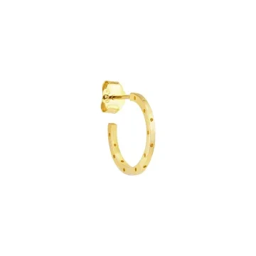 Jane Kønig Ørering Single til Dame udført i 925 Sterling Sølv, Guld i en flot Guld farve