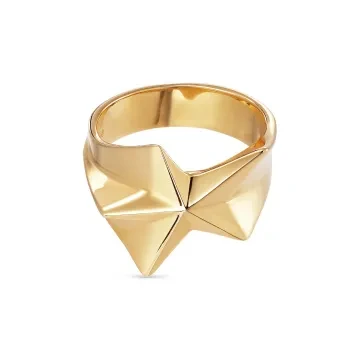 Jane Kønig Ring til Dame udført i 925 Sterling Sølv, Guld i en flot Guld farve
