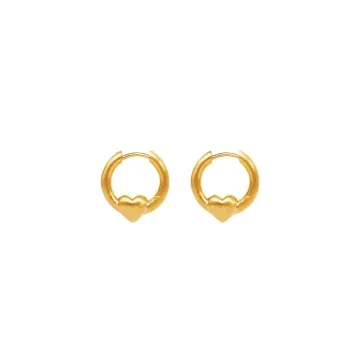 IX Studios Øreringe til Herre, Dame udført i 925 Sterling Sølv i en flot Guld farve