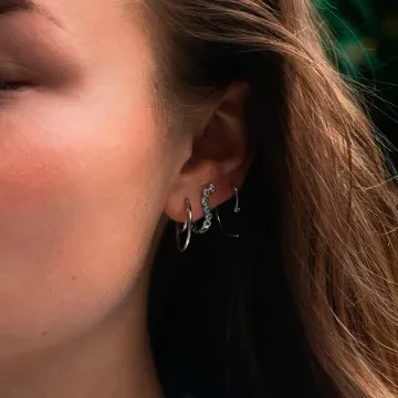 STINE A Jewelry Ørering Single til Dame udført i 925 Sterling Sølv i en flot Sølv farve