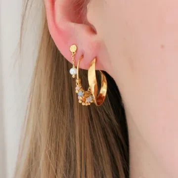 STINE A Jewelry Ørering Single til Dame udført i 925 Sterling Sølv i en flot Guld farve