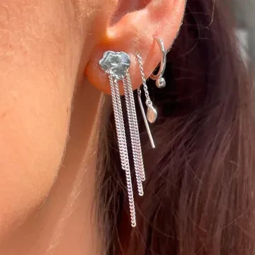 STINE A Jewelry Ørering Single til Dame udført i 925 Sterling Sølv i en flot Sølv farve