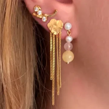 STINE A Jewelry Ørering Single til Dame udført i 925 Sterling Sølv i en flot Multi, Lyserød, Hvid, Gul farve