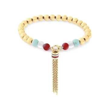 Tommy Hilfiger Armbånd til Dame udført i Rustfrit stål i en flot Blå, Guld, Rød farve
