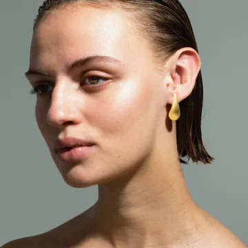 Jane Kønig Ørering Single til Dame udført i 925 Sterling Sølv, Guld i en flot Guld farve