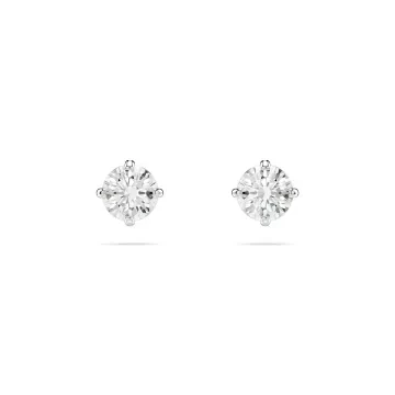 Swarovski Øreringe til Dame udført i Rustfrit stål, Sten i en flot Sølv farve