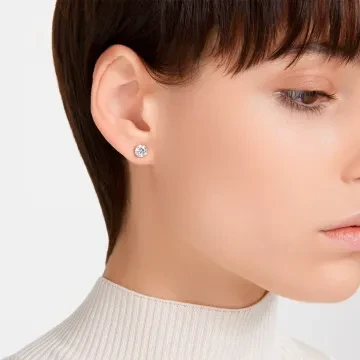 Swarovski Øreringe til Dame udført i Rustfrit stål, Sten i en flot Rosaguld farve