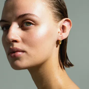 Jane Kønig Ørering Single til Dame udført i 925 Sterling Sølv, Guld i en flot Guld farve