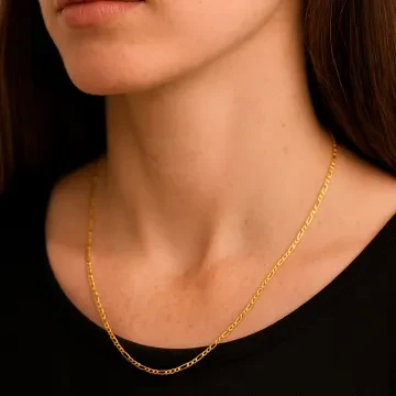 Avilé Jewelry Halskæde til Dame udført i 925 Sterling Sølv i en flot Guld farve