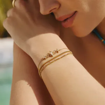 Ania Haie Armbånd til Dame udført i 925 Sterling Sølv, Guld i en flot Guld farve
