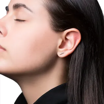 Jane Kønig Ørering Single til Dame udført i 925 Sterling Sølv i en flot Sølv farve