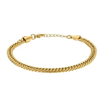 Auxere Armbånd til Herre, Dame udført i  i en flot Guld farve