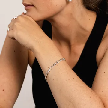 IX Studios Armbånd til Herre, Dame udført i 925 Sterling Sølv i en flot Sølv farve