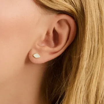 Pernille Corydon Øreringe til Dame udført i 925 Sterling Sølv i en flot Hvid, Sølv farve