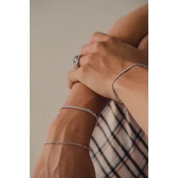 IX Studios Armb&aring;nd til Herre, Dame udf&oslash;rt i 925 Sterling S&oslash;lv i en flot S&oslash;lv farve