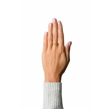 Jane Kønig Ring til Dame udført i 925 Sterling Sølv i en flot Guld farve