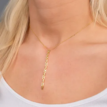 Michael Kors Halskæde til Dame udført i 925 Sterling Sølv i en flot Guld farve