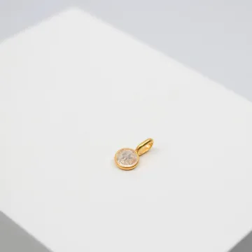 Julie Sandlau Vedhæng til Dame udført i 925 Sterling Sølv i en flot Guld, Hvid farve