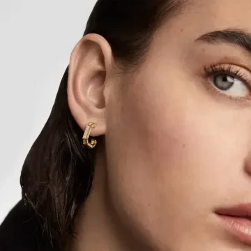PDPAOLA Øreringe til Dame udført i 925 Sterling Sølv, Guld, Sten i en flot Guld farve