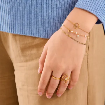 Pernille Corydon Ring til Dame udført i 925 Sterling Sølv i en flot Sølv, Hvid farve