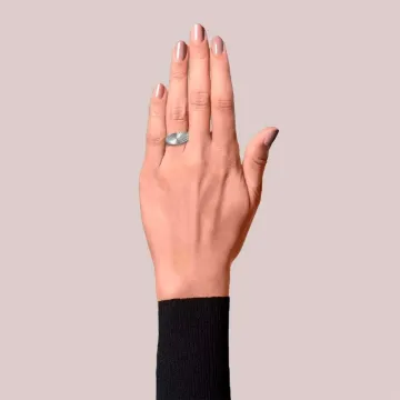 Jane Kønig Ring til Herre, Dame udført i 925 Sterling Sølv i en flot Sølv farve