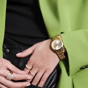 Sif Jakobs Joelle Watch SJ-W1042-CZ-YG ur til Dame med Guld urskive p&aring; 32 mm i diameter og L&aelig;nke urrem i Gold